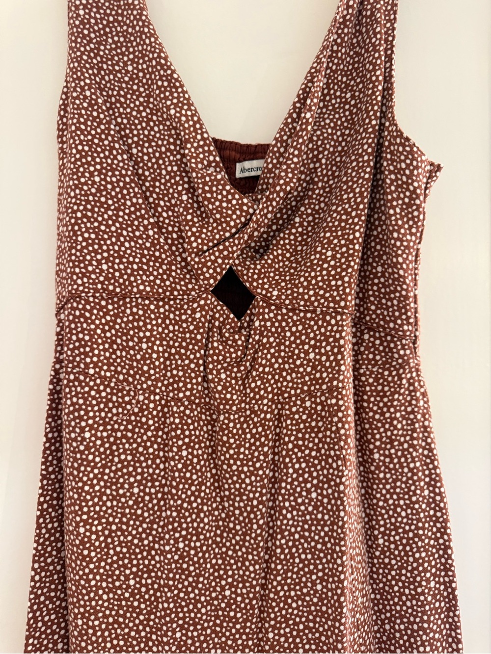 Abercrombie & Fitch Brown Speckled Midi Dress | Size Small | Side Slit
